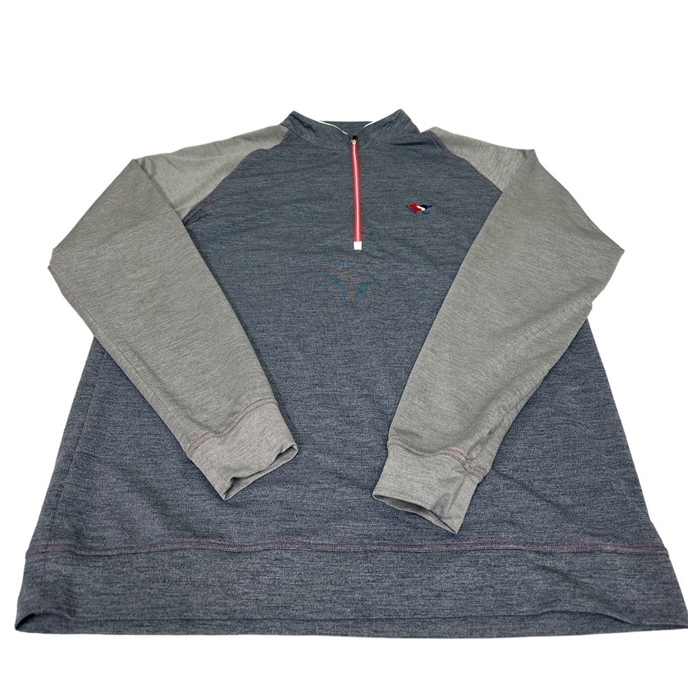 StraightDown Men’s 1/4 Zip Pullover Gray/Blue‎ Medium. Excellent Condition